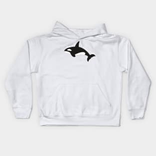 Just a girl who loves orcas Kids Hoodie